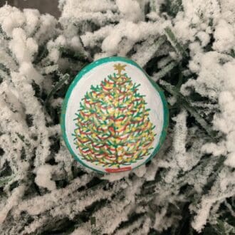 Christmas Tree Pocket Pebble Letterbox gift