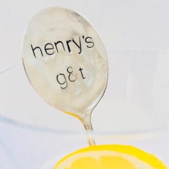 personalised gin spoon, cocktail stirrer