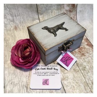 Flat coated Retriever Dog Memory Stuff Box