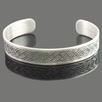 Personalised Engraved Satin Celtic Cuff Bangle