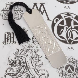 Celtic Knot Engraved Sterling Silver Bookmark