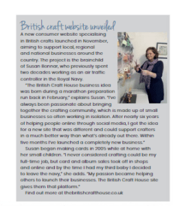 Fab article in Craft Focus magazine