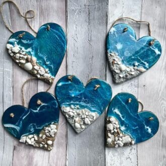 Medium hanging beach heart