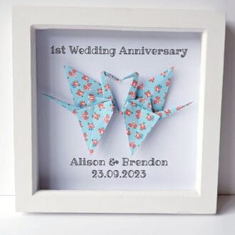 handmade-unique-1st-paper-wedding-anniversary-origami-crane-lovebirds-gift-frame-personalised