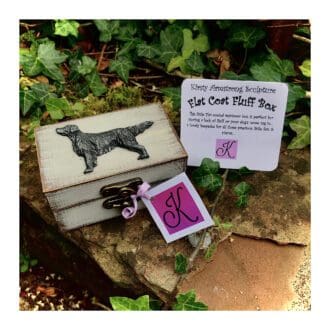 Flat Coated Retriever Wooden Keepsake Memory Box