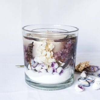 Luxury Lavender Soy and Gel Wax Scented Tumbler Candle (Large)
