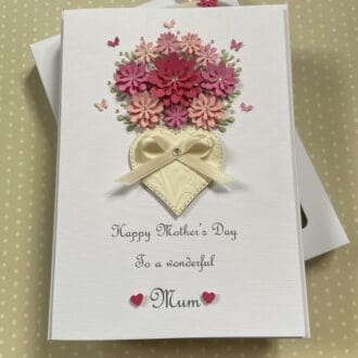 Personalised Handmade Mother’s Day Card Gift Boxed Mum Mam Mom Nan Keepsake