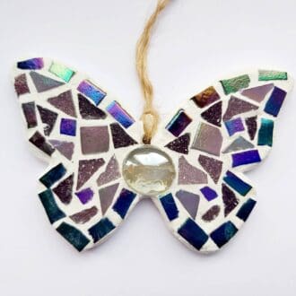 Butterfly Mosaic Decoration Kit 1: DIY /Make Your Own, Party Favour, Gift, Craft, Family Activity, Mosaic Present, Christmas stocking Gift