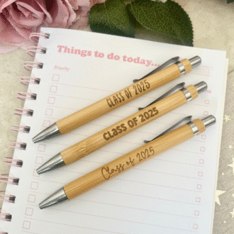 Personalised pen with Class of 2025 engraving for end of term gifts