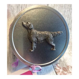 Flat Coated Retriever Dog Treat Storage Tin
