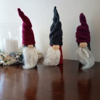 Needle-felted Scandi gonks