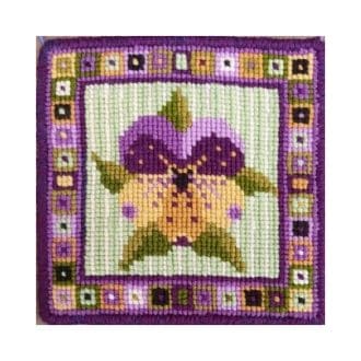 Pansy Tile Tapestry Kit Animal Fayre Designer Tapestry Kits