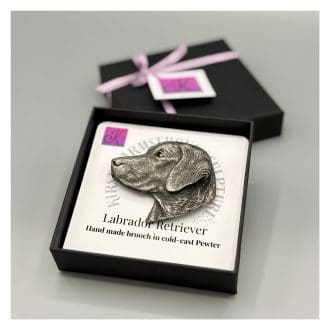 Labrador-Retriever-Brooch-Pewter