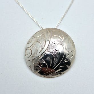 Large Silver Dome Pendant